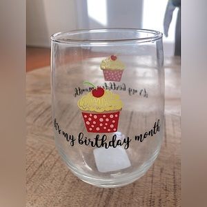 birthday glass cup